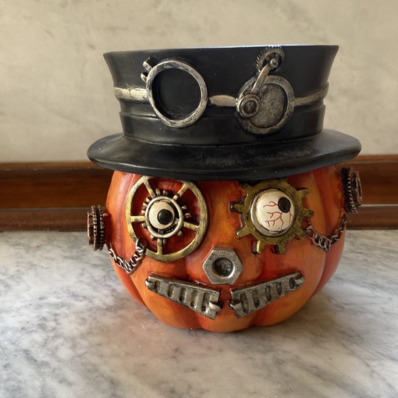 Yankee Candle Other - Yankee Candle Steampunk Pumpkin Large Candle Holder Jar Holder